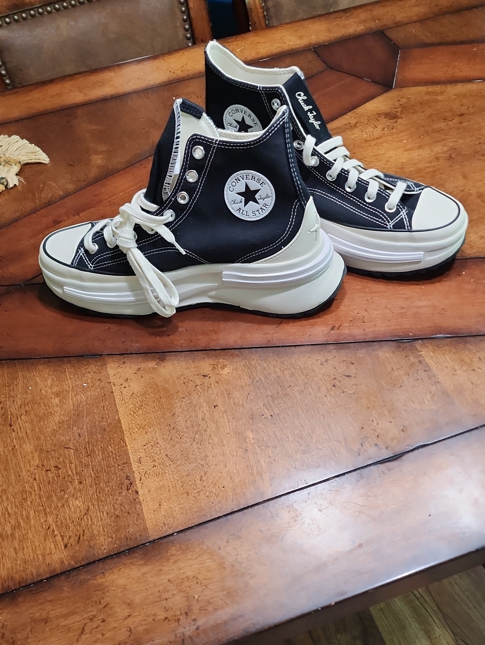 Converse Chuck Taylor Black & White Chunky Platform High-Top Sneakers